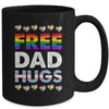Free Dad Hugs Rainbow LGBTQ Gay Pride Month Proud Ally Mug | teecentury