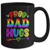 Free Dad Hugs Rainbow LGBT Lesbian Gay Pride Trans Retro Mug | teecentury