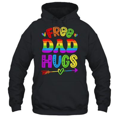 Free Dad Hugs Rainbow LGBT Lesbian Gay Pride Trans Retro Shirt & Hoodie | teecentury