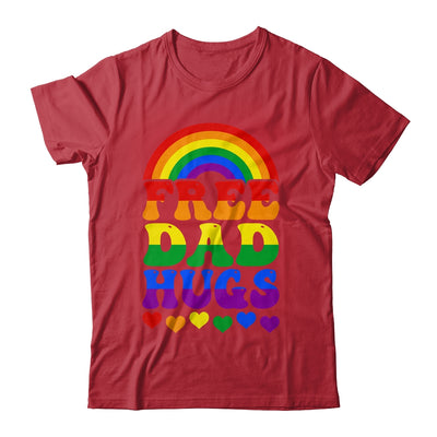 Free Dad Hugs Rainbow LGBT Lesbian Gay Trans Pride Groovy Shirt & Hoodie | teecentury