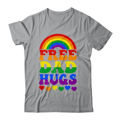 Free Dad Hugs Rainbow LGBT Lesbian Gay Trans Pride Groovy Shirt & Hoodie | teecentury