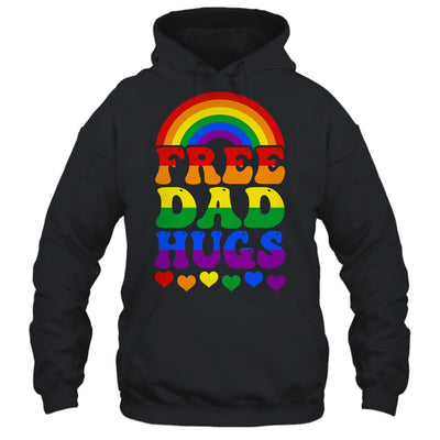 Free Dad Hugs Rainbow LGBT Lesbian Gay Trans Pride Groovy Shirt & Hoodie | teecentury