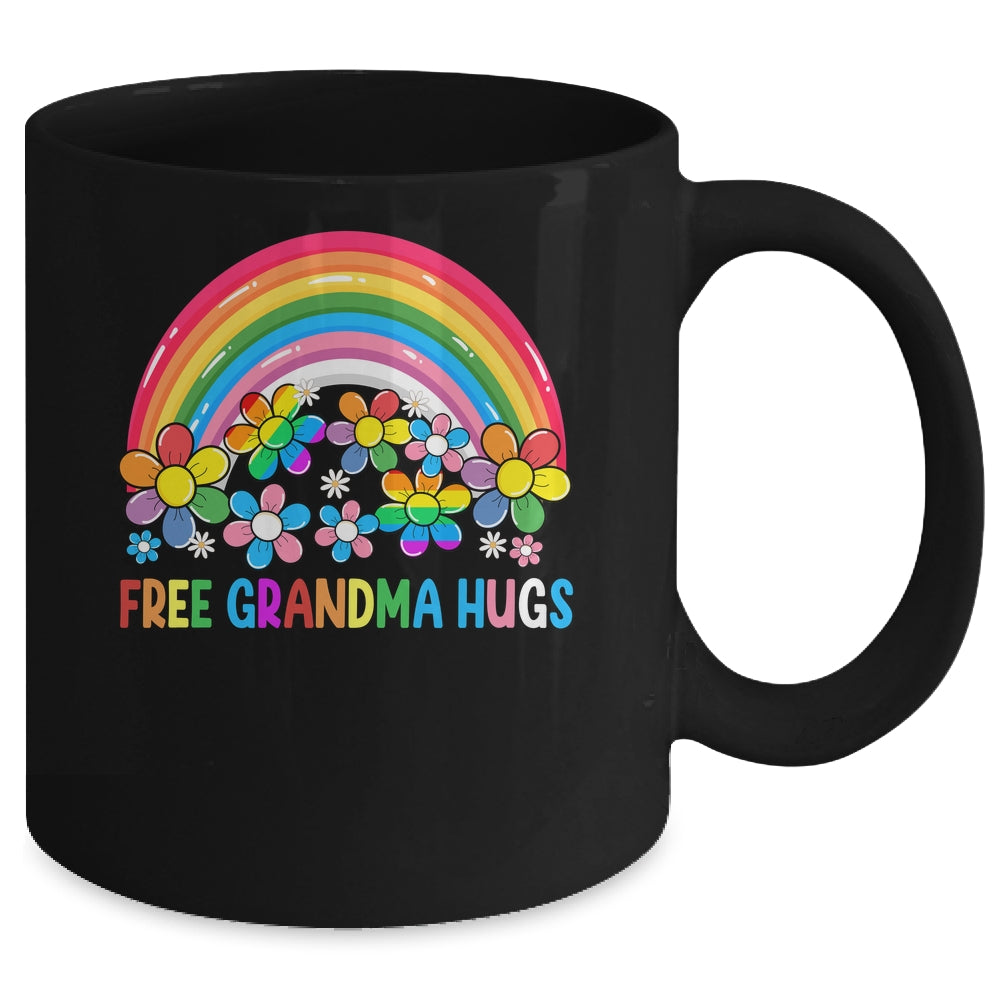 Free Grandma Hugs LGBT Gay Lesbian Transgender Pride Rainbow Mug | teecentury