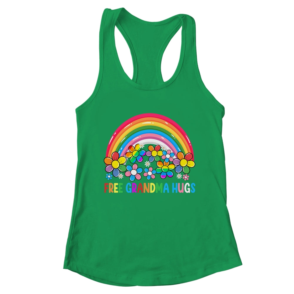 Free Grandma Hugs LGBT Gay Lesbian Transgender Pride Rainbow Shirt & Tank Top | teecentury