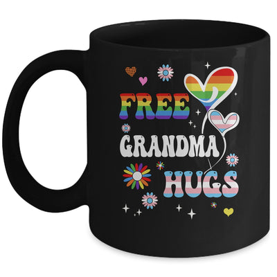 Free Grandma Hugs LGBT Gay Pride Transgender Rainbow Flag Mug | teecentury