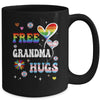 Free Grandma Hugs LGBT Gay Pride Transgender Rainbow Flag Mug | teecentury