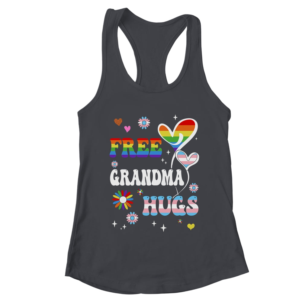 Free Grandma Hugs LGBT Gay Pride Transgender Rainbow Flag Shirt & Tank Top | teecentury