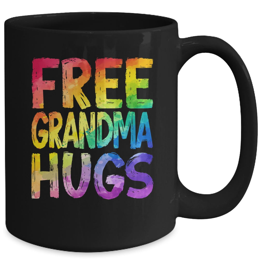 Free Grandma Hugs LGBT Pride LGBTQ Lesbian Gay Rainbow Mug | teecentury
