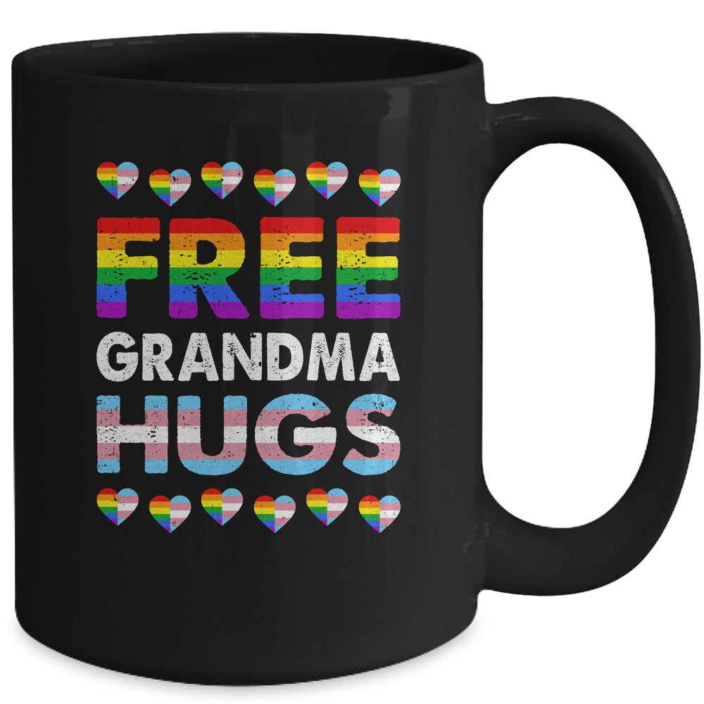 Free Grandma Hugs Rainbow LGBTQ Gay Pride Month Proud Ally Mug | teecentury