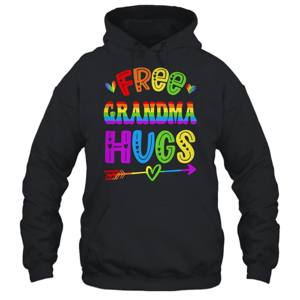 Free Grandma Hugs Rainbow LGBT Lesbian Gay Pride Trans Retro Shirt & Tank Top | teecentury