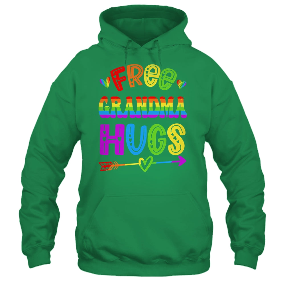 Free Grandma Hugs Rainbow LGBT Lesbian Gay Pride Trans Retro Shirt & Tank Top | teecentury