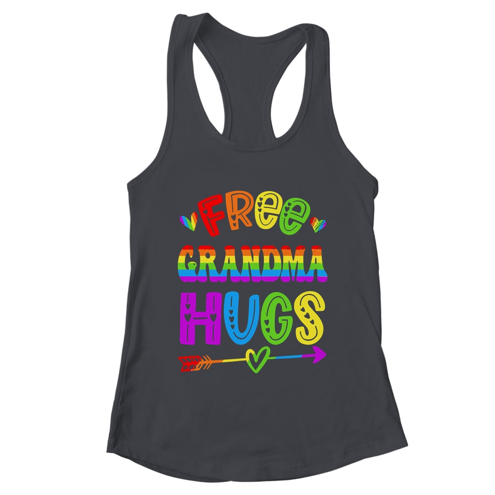 Free Grandma Hugs Rainbow LGBT Lesbian Gay Pride Trans Retro Shirt & Tank Top | teecentury