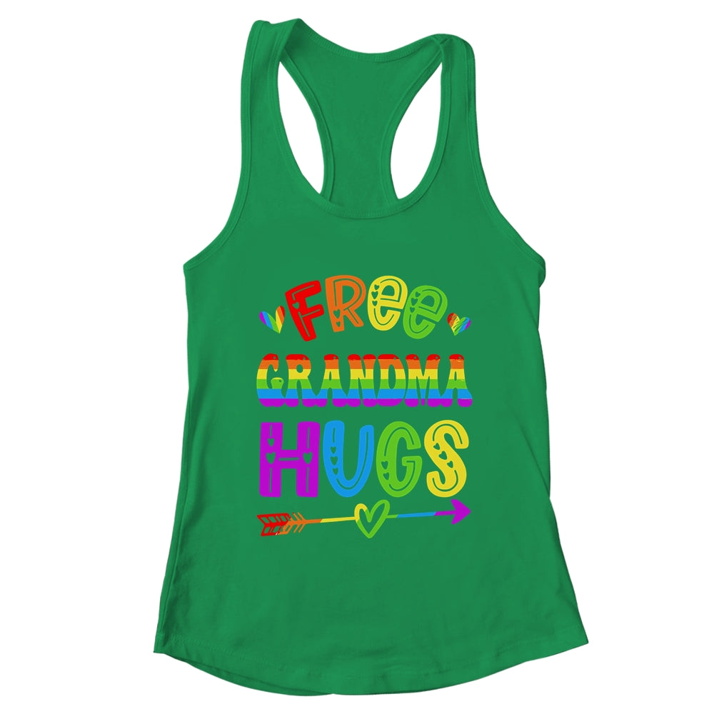 Free Grandma Hugs Rainbow LGBT Lesbian Gay Pride Trans Retro Shirt & Tank Top | teecentury