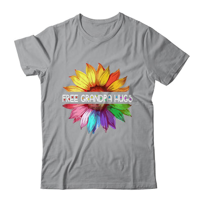 Free Grandpa Hugs LGBTQ LGBT Pride Daisy Rainbow Flower Shirt & Tank Top | teecentury