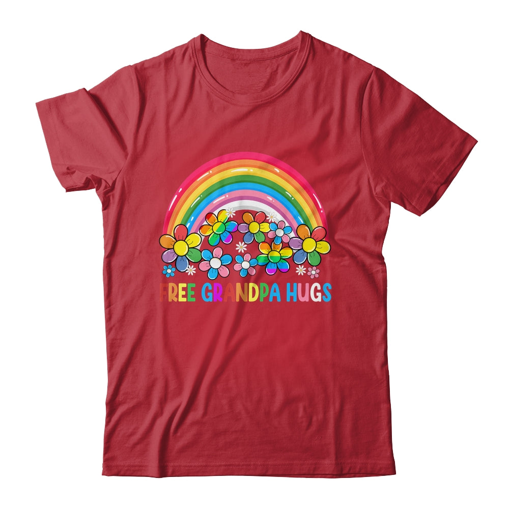 Free Grandpa Hugs LGBT Gay Lesbian Transgender Pride Rainbow Shirt & Hoodie | teecentury