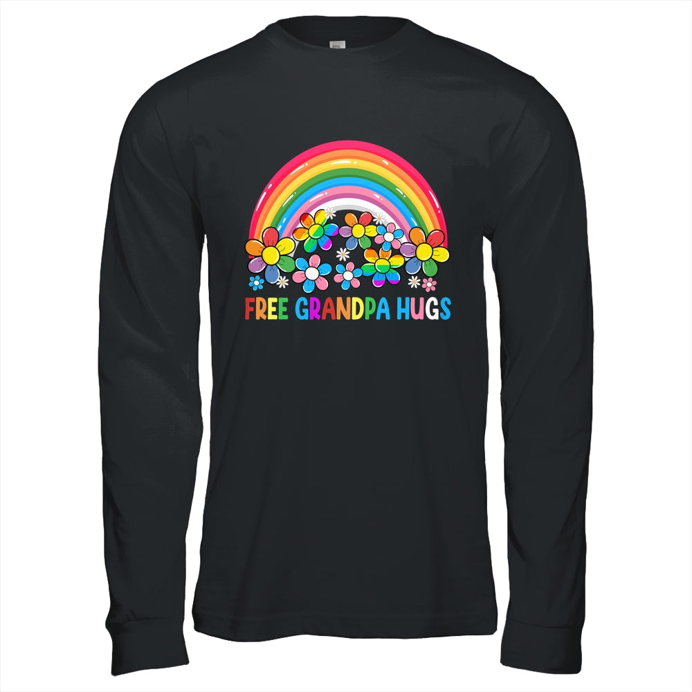 Free Grandpa Hugs LGBT Gay Lesbian Transgender Pride Rainbow Shirt & Hoodie | teecentury