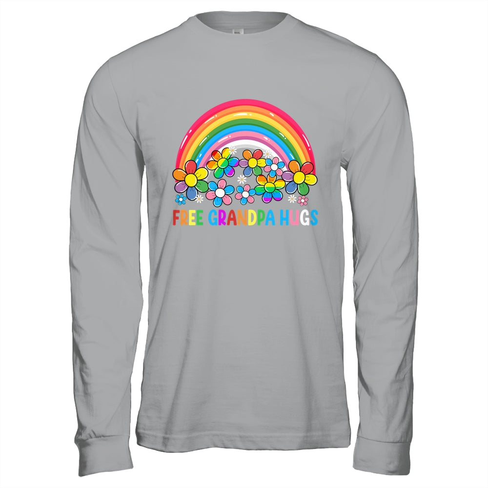 Free Grandpa Hugs LGBT Gay Lesbian Transgender Pride Rainbow Shirt & Hoodie | teecentury