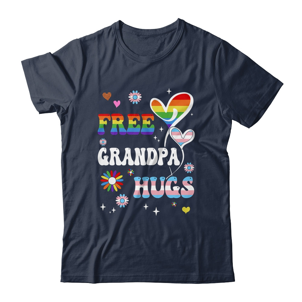 Free Grandpa Hugs LGBT Gay Pride Transgender Rainbow Flag Shirt & Hoodie | teecentury