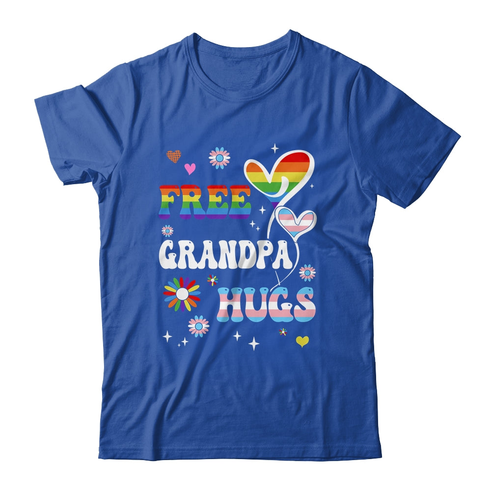 Free Grandpa Hugs LGBT Gay Pride Transgender Rainbow Flag Shirt & Hoodie | teecentury