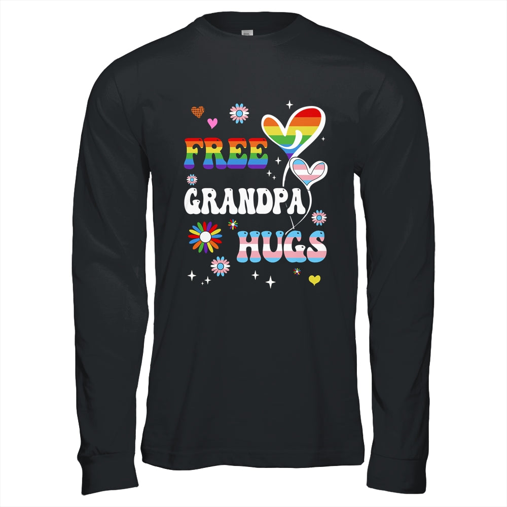 Free Grandpa Hugs LGBT Gay Pride Transgender Rainbow Flag Shirt & Hoodie | teecentury