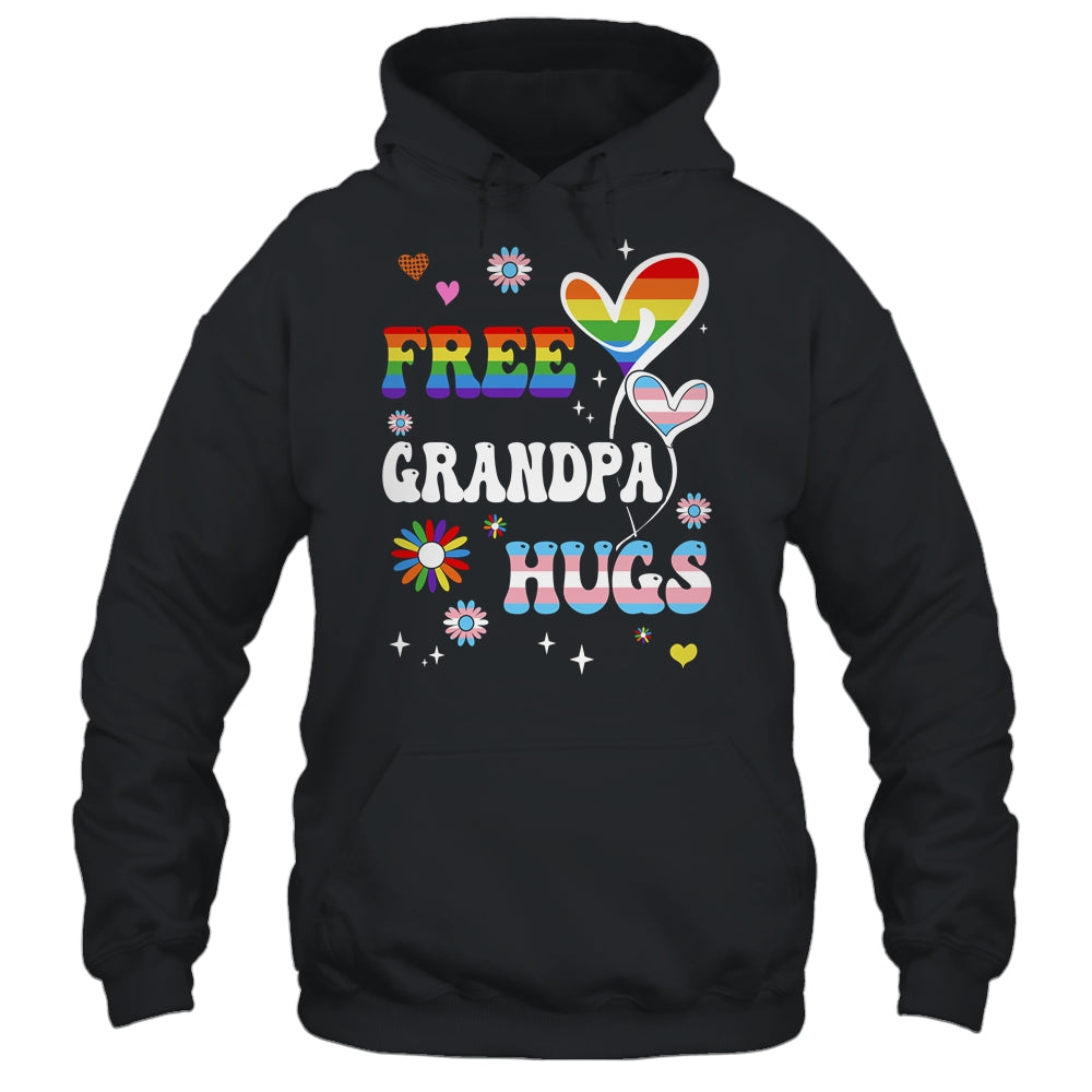 Free Grandpa Hugs LGBT Gay Pride Transgender Rainbow Flag Shirt & Hoodie | teecentury