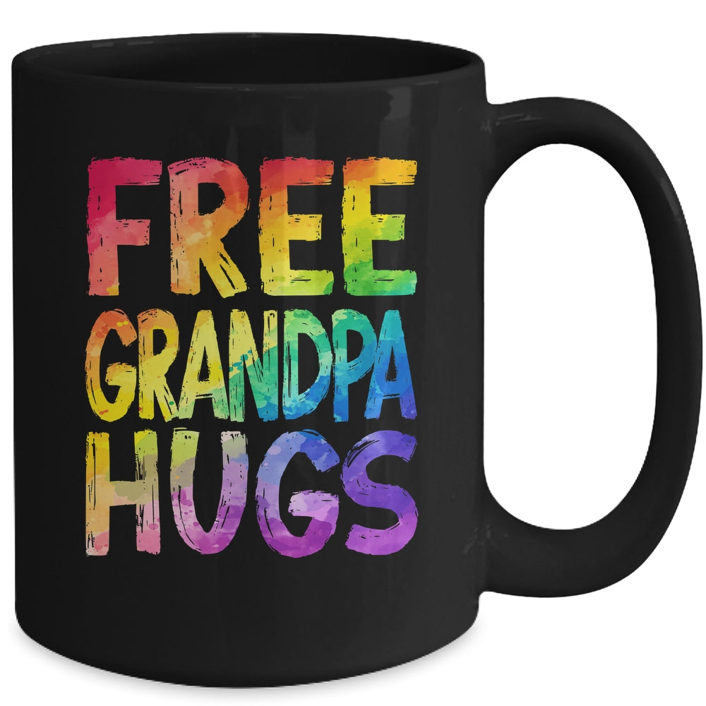 Free Grandpa Hugs LGBT Pride LGBTQ Lesbian Gay Rainbow Mug | teecentury