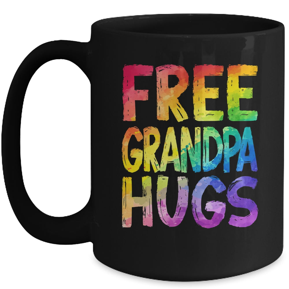 Free Grandpa Hugs LGBT Pride LGBTQ Lesbian Gay Rainbow Mug | teecentury
