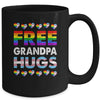 Free Grandpa Hugs Rainbow LGBTQ Gay Pride Month Proud Ally Mug | teecentury