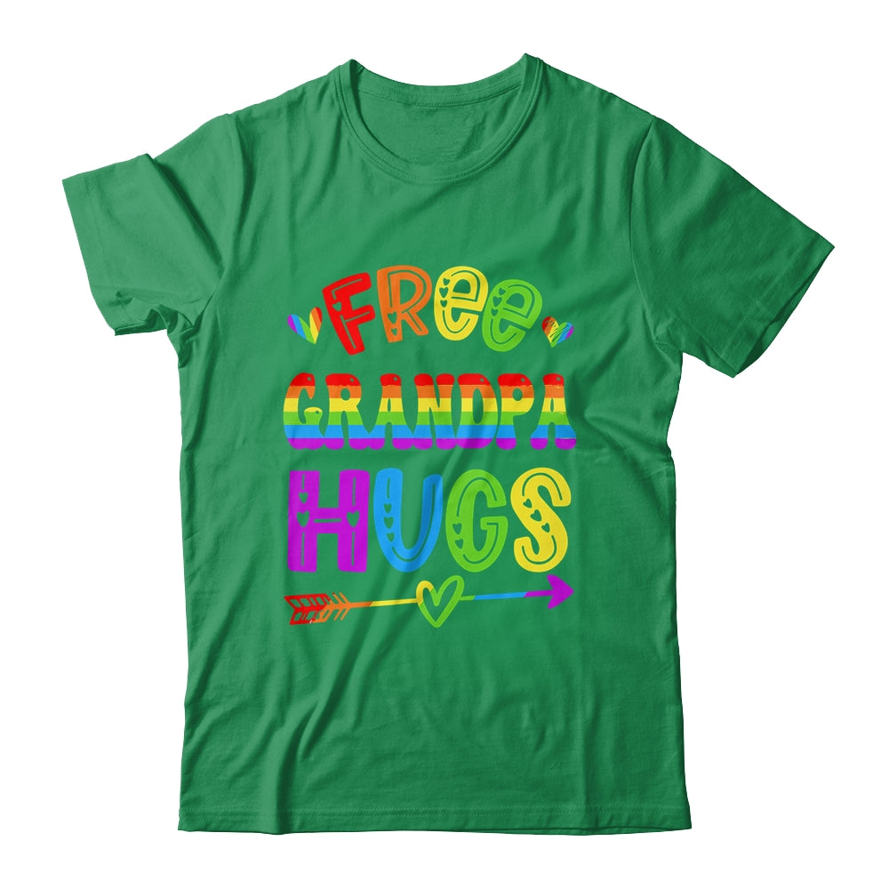 Free Grandpa Hugs Rainbow LGBT Lesbian Gay Pride Trans Retro Shirt & Hoodie | teecentury