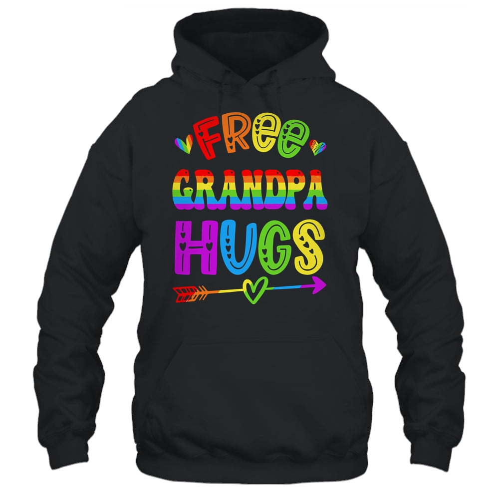 Free Grandpa Hugs Rainbow LGBT Lesbian Gay Pride Trans Retro Shirt & Hoodie | teecentury