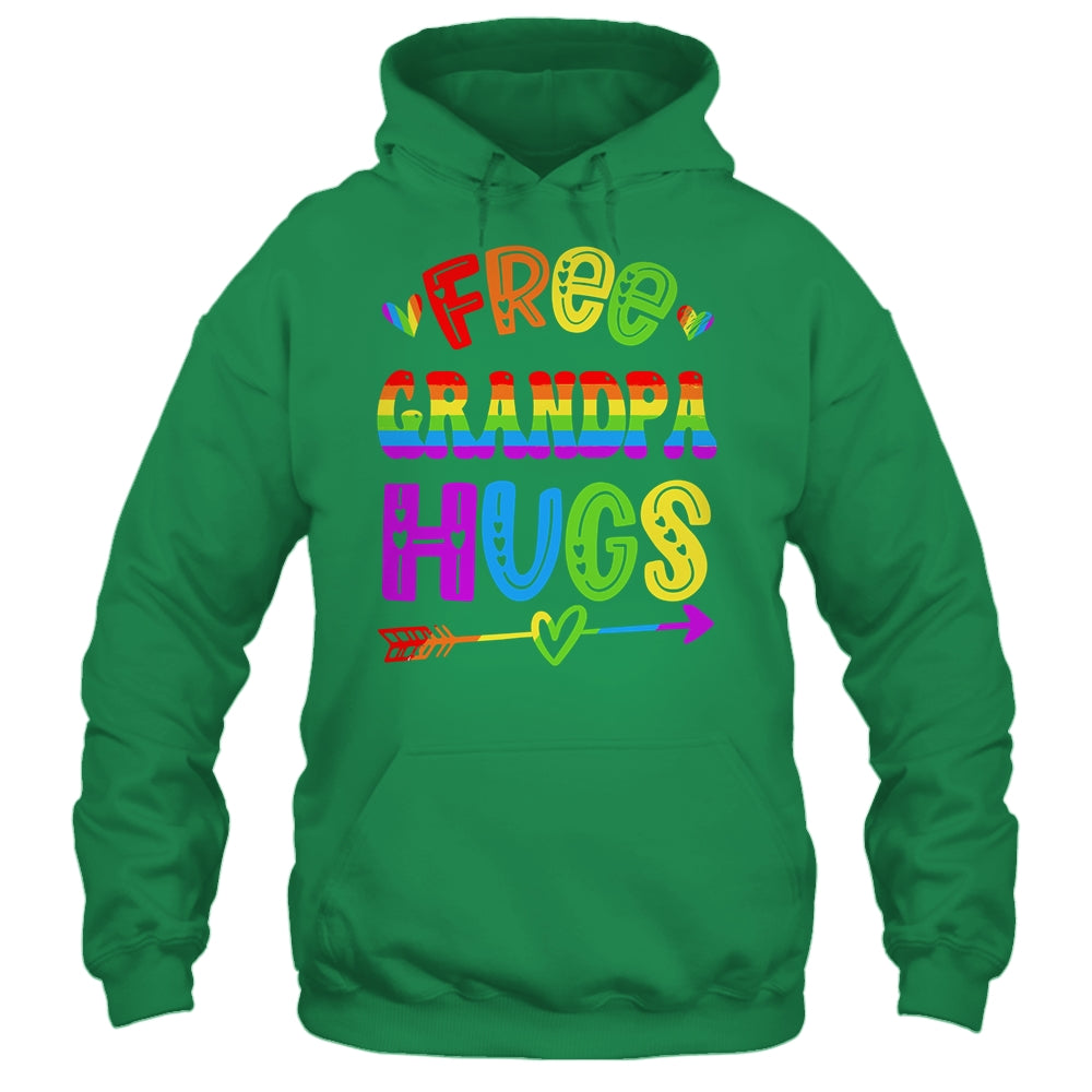 Free Grandpa Hugs Rainbow LGBT Lesbian Gay Pride Trans Retro Shirt & Hoodie | teecentury
