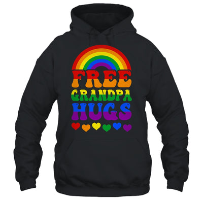 Free Grandpa Hugs Rainbow LGBT Lesbian Gay Trans Groovy Shirt & Hoodie | teecentury