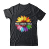 Free Human Hugs LGBTQ LGBT Pride Daisy Rainbow Flower Shirt & Tank Top | teecentury