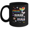 Free Human Hugs LGBT Gay Pride Transgender Rainbow Flag Mug | teecentury