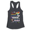 Free Human Hugs LGBT Gay Pride Transgender Rainbow Flag Shirt & Tank Top | teecentury