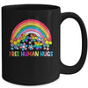 Free Human Hugs LGBT Pride LGBTQ Lesbian Gay Rainbow Mug | teecentury