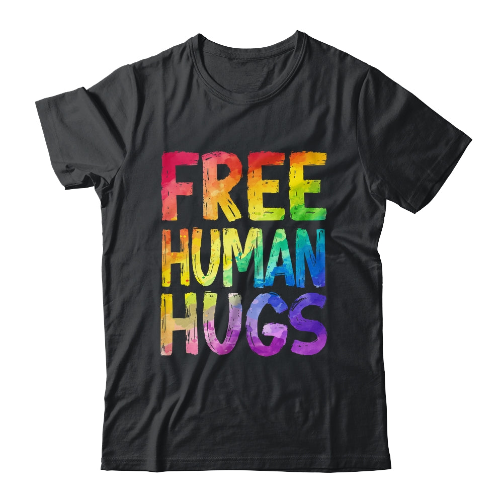 Free Human Hugs LGBT Pride LGBTQ Lesbian Gay Rainbow Women Men Shirt & Hoodie | teecentury