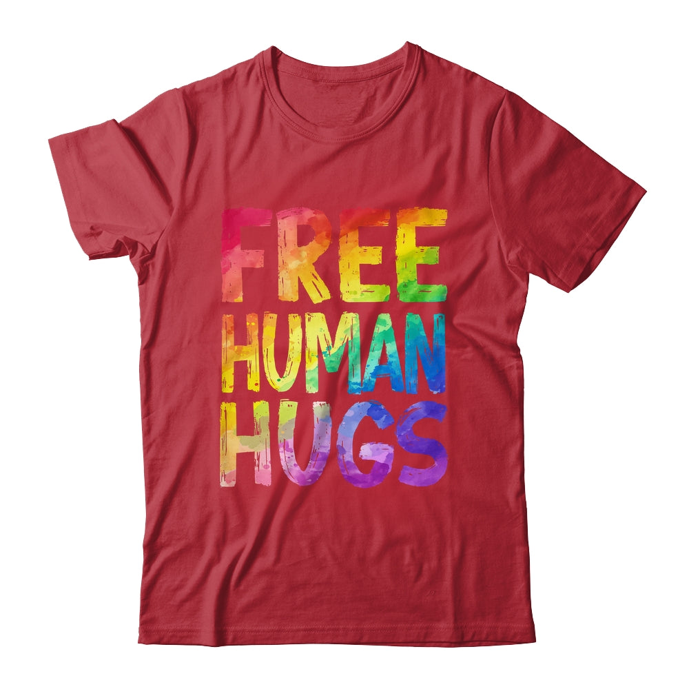 Free Human Hugs LGBT Pride LGBTQ Lesbian Gay Rainbow Women Men Shirt & Hoodie | teecentury