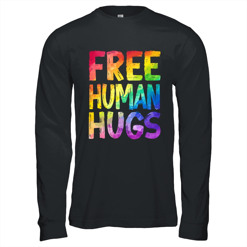 Free Human Hugs LGBT Pride LGBTQ Lesbian Gay Rainbow Women Men Shirt & Hoodie | teecentury