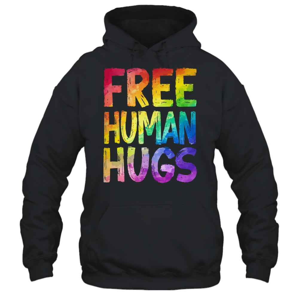 Free Human Hugs LGBT Pride LGBTQ Lesbian Gay Rainbow Women Men Shirt & Hoodie | teecentury