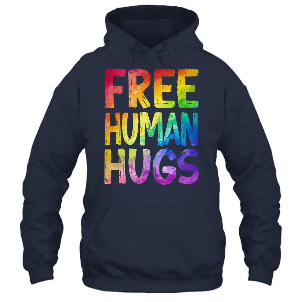 Free Human Hugs LGBT Pride LGBTQ Lesbian Gay Rainbow Women Men Shirt & Hoodie | teecentury