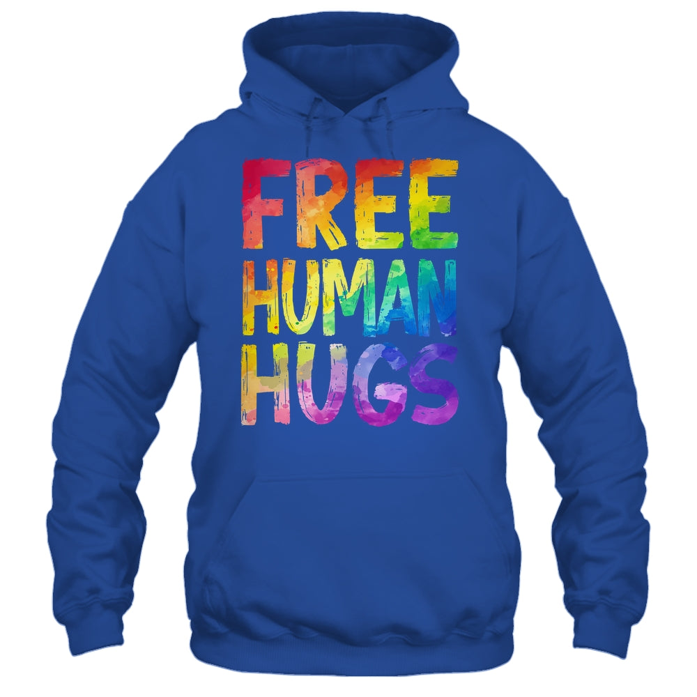 Free Human Hugs LGBT Pride LGBTQ Lesbian Gay Rainbow Women Men Shirt & Hoodie | teecentury