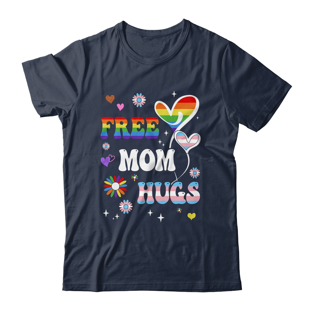 Free Mom Hugs LGBT Gay Pride Transgender Rainbow Flag Shirt & Tank Top | teecentury