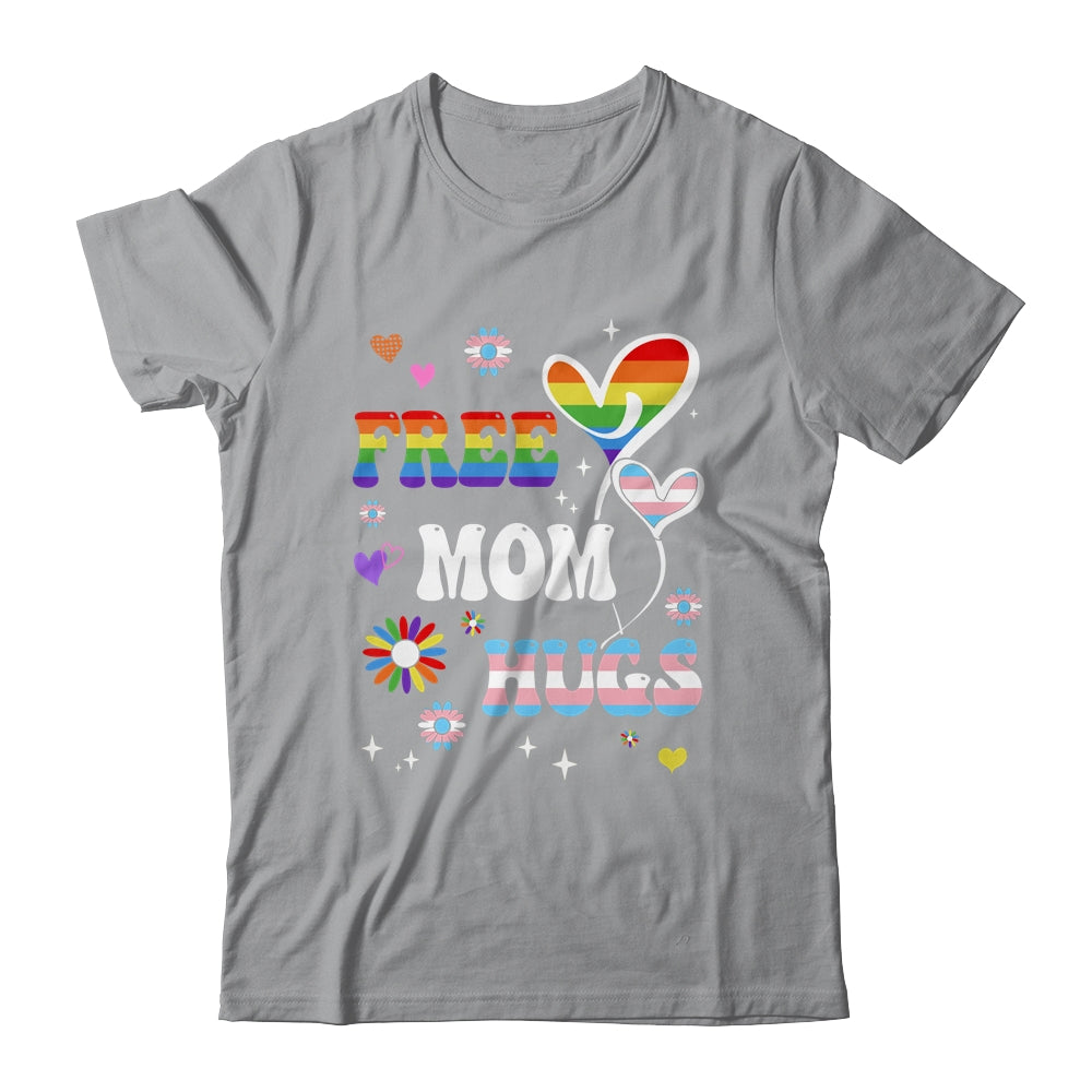 Free Mom Hugs LGBT Gay Pride Transgender Rainbow Flag Shirt & Tank Top | teecentury