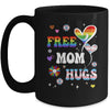 Free Mom Hugs LGBT Gay Pride Transgender Rainbow Flag Mug | teecentury