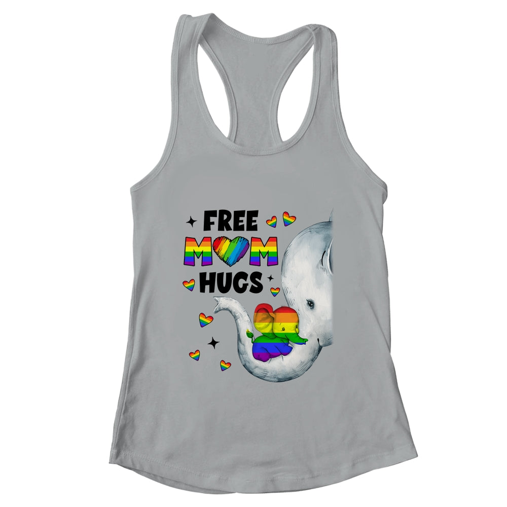Free Mom Hugs Rainbow Elephant LGBT Pride Month Shirt & Tank Top | teecentury