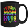 Free Mom Hugs Rainbow LGBT Lesbian Gay Pride Trans Retro Mug | teecentury