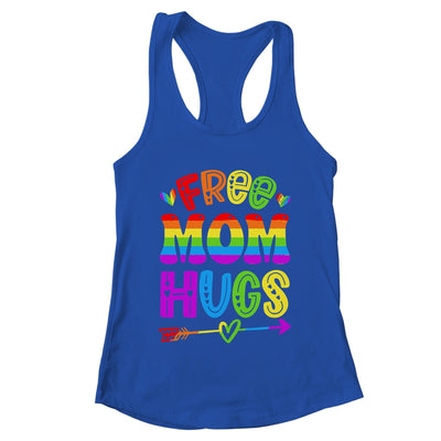 Free Mom Hugs Rainbow LGBT Lesbian Gay Pride Trans Retro Shirt & Tank Top | teecentury