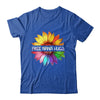 Free Nana Hugs LGBTQ LGBT Pride Daisy Rainbow Flower Shirt & Tank Top | teecentury