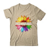 Free Nana Hugs LGBTQ LGBT Pride Daisy Rainbow Flower Shirt & Tank Top | teecentury